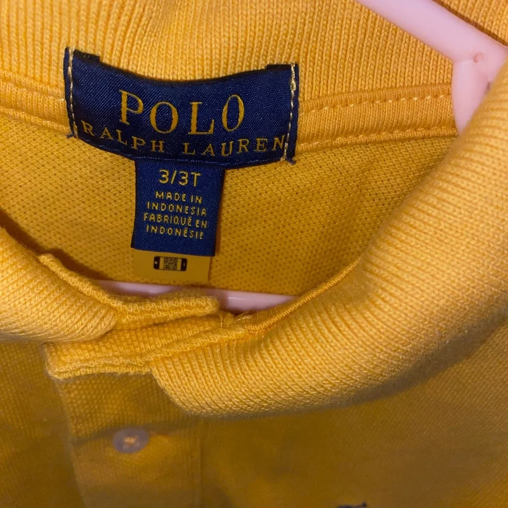 Polo Ralph Lauren Boys Yellow Classic Mesh Polo Shirt Size 3T